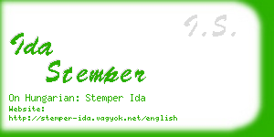 ida stemper business card